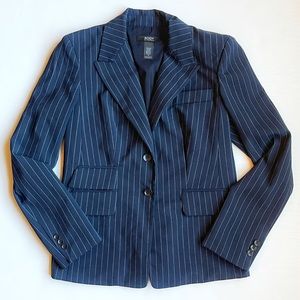 BODY By VICTORIA Navy Pinstripe Pantsuit